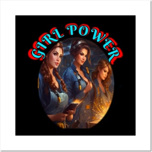 Girl Power,welding crew Posters and Art